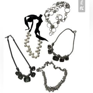 Black and Silver Costume Jewelry Bundle
